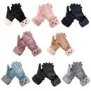 Winter Warm Women Gloves Outdoor Sport Touch Screen Windproof Full-finger Gloves