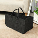 Felt Firewood Bag For Wood With Handles Grey Handy Storage Basket Rack