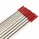 10Pcs WT20 1.0x150mm 1.6x175mm TIG Welding Tungsten Electrodes Red Tip Rods Set