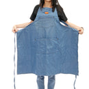 Unisex Adjustable Denim Canvas Chef Denim Bib Aprons with Convenient Pockets BBQ