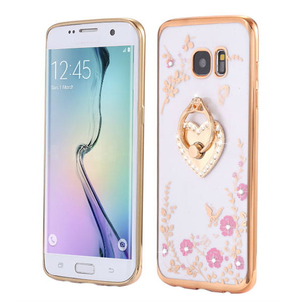 360 Degree Clasp Ring Holder TPU Soft Back Case Cover For Samsung Galaxy S7 G9300