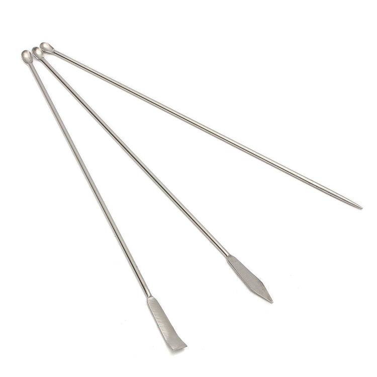 3pcs Stainless 22cm Steel Medicinal Ladle Spoon Chemistry Experiment Pharmacy