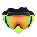 Motorcycle Racing Anti Fog Goggles Dual Lens Outdooors Snowboard Ski Matte Black Frame