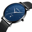 CRRJU 2269 Men Full Steel Simple Dial Date Display Quartz Watch