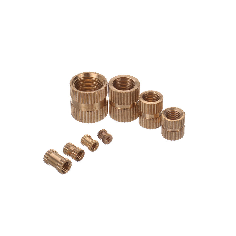 Suleve MXBN4 210pcs M2~M10 Metric Threaded Brass Knurl Nuts Round Insert Embedment Nut Assortment Set