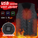 Unisex Electric Heating USB Vest Coat Jacket Adjustable Warmer Winter Clothing
