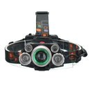 XANES 2407 2500LM T6+4XPE Headlamp Mechanical Zoom for Camping Hiking Cycling