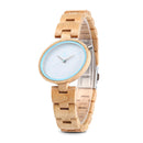 REDEAR SJ1680 Lightweight Women Watches Wood Band Quartz Wrist Watch