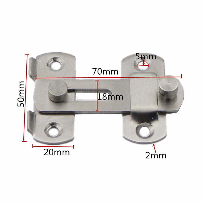 Stainless Steel Window Door Gate Safety Sliding Barrel Bolt Latch Lock Hasp