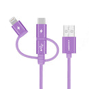 Momax DX2 3A 3 in 1 Type-C Lightning Micro-USB Fast Charging Data Cable For iPhone 8Plus 11 Pro Huawei P30 Pro Mate 30 5G Xiaomi 9Pro Redmi K30