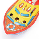 Classic Vintage Clockwork Wind Up Candle Ship Reminiscence Children Kids Tin Toys