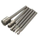 6pcs HSS Routing Wood Rotary Milling Cutter Tool Set