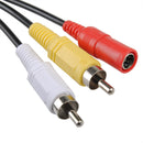 2RCA + Power Audio Video Extension Cable Wire for Security Camera