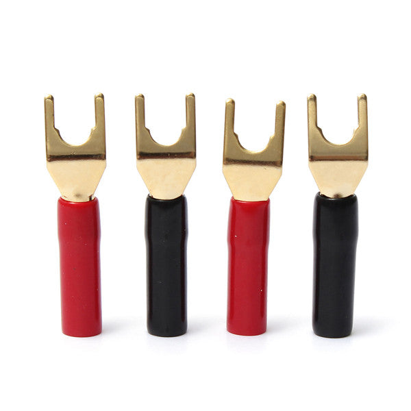 4Pcs Copper Gold Plated Adapter AV Audio Terminals Connectors For Speaker