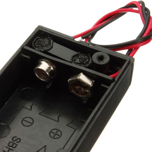9V Battery Box Pack Holder With ON/OFF Power Switch Toggle Black