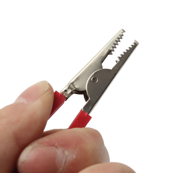 2pcs 5cm Crocodile Car Caravan Van Battery Test Lead Clips Red + Black