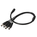 4 Channel 1 Female to 4 Male Power Cable Splitter For Secuirty Camera