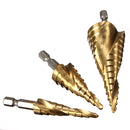 Drillpro DB-S1 3pcs HSS Spiral Grooved Step Drill Bit 4-12/4-20/4-32