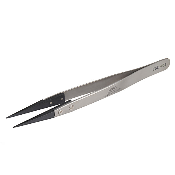 Vetus ESD 259 Handle Stainless Tweezers with 8pcs Exchengeable Tips
