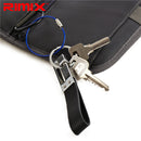 Rimix Stainless Steel PVC Insulated Rubber Overstretches Wire Circle Colorful Keychain Key Ring