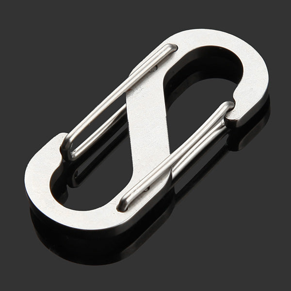 Sanrenmu SK008D Number Eight Stainless Steel Carabiner Tool Key Chain Lucky