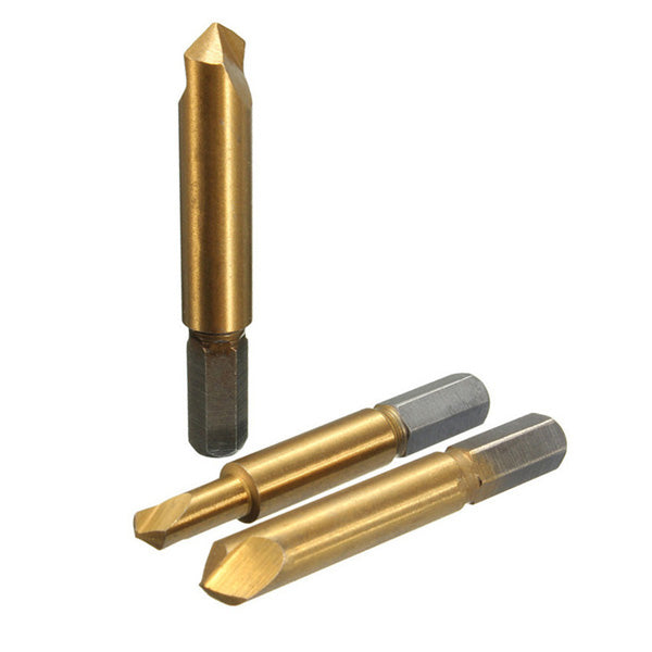 3pcs Rigid Titanium Broken Screw Bolts Extractor Easy Out Screw Remover