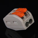 10pcs Spring Lever Push Fit Reuseable Cable 2 Wire Pole Insulating Material