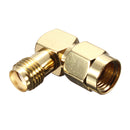 DANIU RP-SMA Male To SMA Female Jack Right Angle Crimp RF Adapter Connector