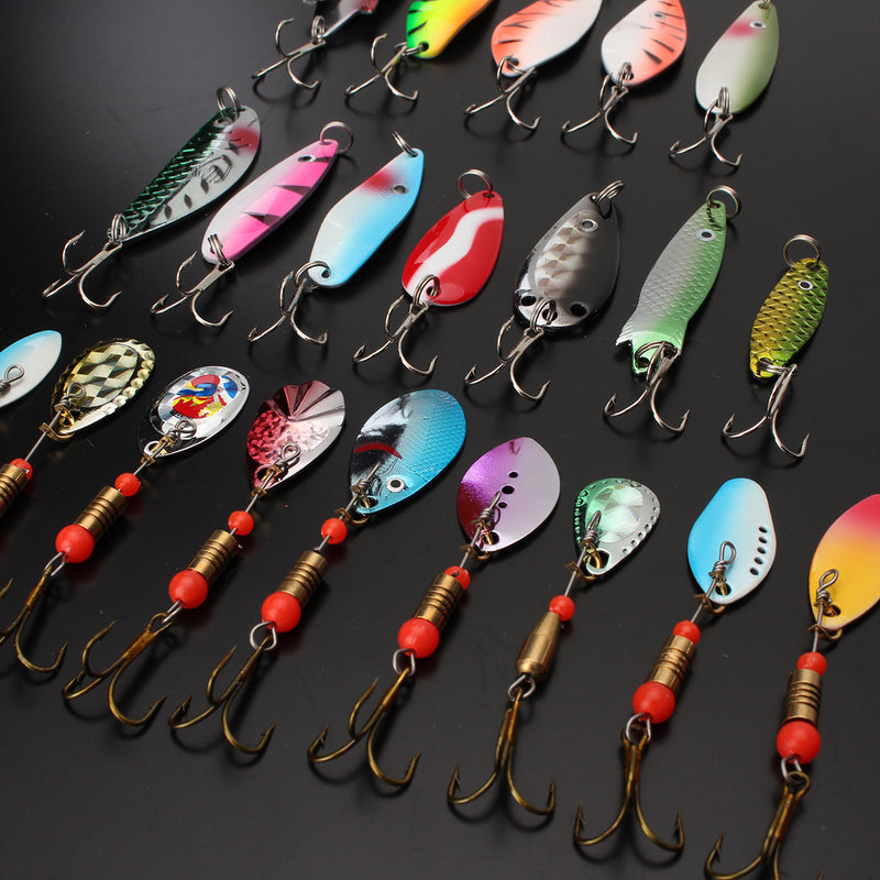 ZANLURE 30 Pcs 7cm-10cm Fishing Lure Rattle Fishing Baits Tackle Hook