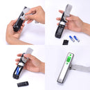 50kg/110Lbs LCD Display Luggage Scale  Stainless Steel Travel Weight Scale Portable Digital Luggage Scale with 1M Tape Measure Spirit Level