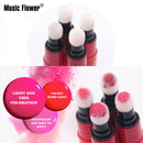 Music Flower Nutritious 6 color Rotating Soft Cushion Sponge Lipstick Matte Waterproof Non-sticky Lip Gloss