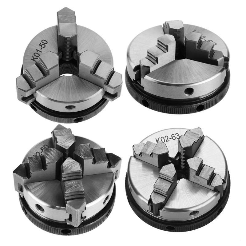 SANOU 3/4 Jaws Wood Lathe Chuck 50mm 63mm Manual Chuck Self-centering DIY Metal Wood Lathe Tools
