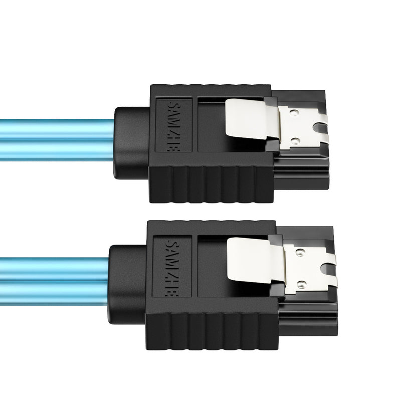 SAMZHE SATA III 6.0 Gbps Data Cable with Locking Latch SATA3 HDD Data Cable for SSD DVD PC Computer Data Cable 50CM 100CM