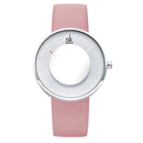 SHENGKE SK K0107 Simple Dial Small Circle Pure Color Band Women Fashion Quartz Watch