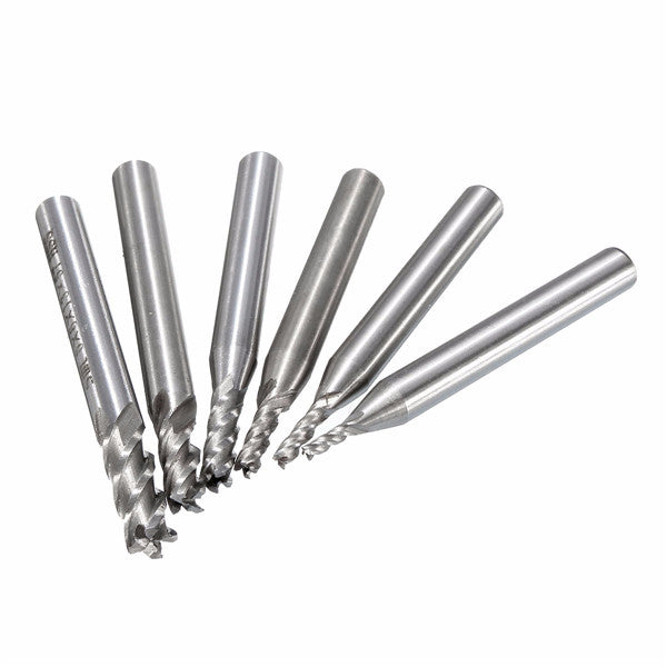 6pcs HSS 4 Flute Straight Shank End Mill Cutter 2/2.5/3/4/5/6mm End Mill Cutter CNC Tool