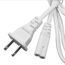 1.5m AC C8 US Plug Power Supply Adapter Cord Cable PVC White Power Adapter Connector Line for Monitor