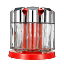 MEIGAR 8Pcs Cruet Salt Pepper Seasoning Box Condiment Spice Bottles With Stand Holder