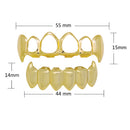 4 Colors Hiphop Grillz Hip Hop Gold Braces Teeth Jewelry Set