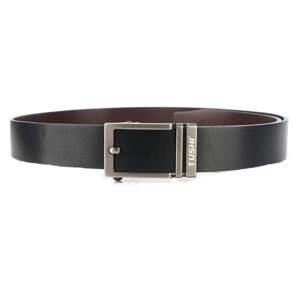 TUSHI 130cm Cowhide Leather Belt Quick Release Buckle Casual Business Belt Tactical Belts