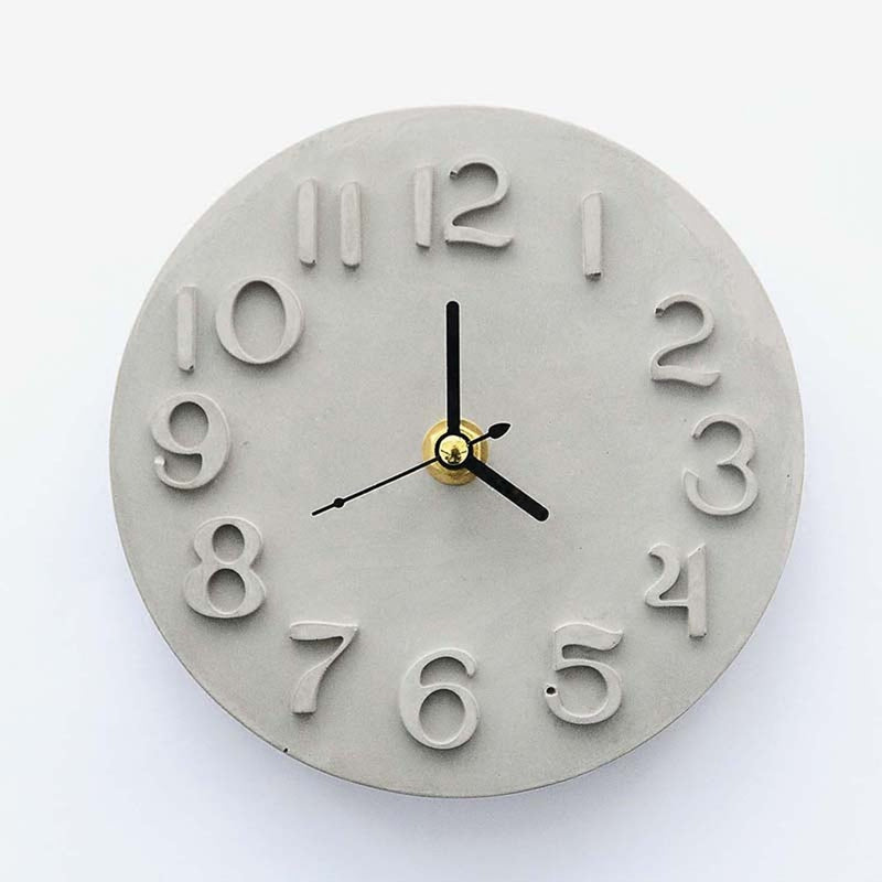 Cement Concrete Silicone Mould DIY Craft Clock Making Clay Plaster Mould Handmade