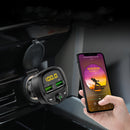 FLOVEME QC3.0 3A Digital Display Wireless bluetooth Fm Transmitter Fast Charging USB Car Charger For iPhone X XR XS Huawei P30 S10+ Note 10