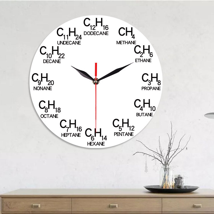 Emoyo ECY062 Chemical Element Table Wall Clock 3D Wall Clock For Home Office Decorations B