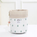 Oxford Cloth Travel Cosmetic Organizer Color Cylinder Drawstring Cosmetic Bag