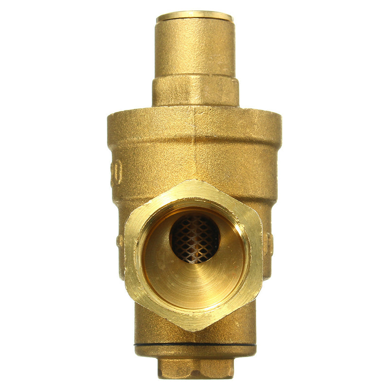 TMOK 1/2" 3/4" 1" Brass Adjustable Water Heater Pressure Reducing Valve with Gauge Meter Safety Relief Valve Pressure Regulator Controller