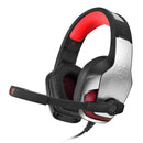 V4 3.5mm Wired Control Lighting Gaming Deep Bass Headphone Noise Cancelling Metal Headset With Mic