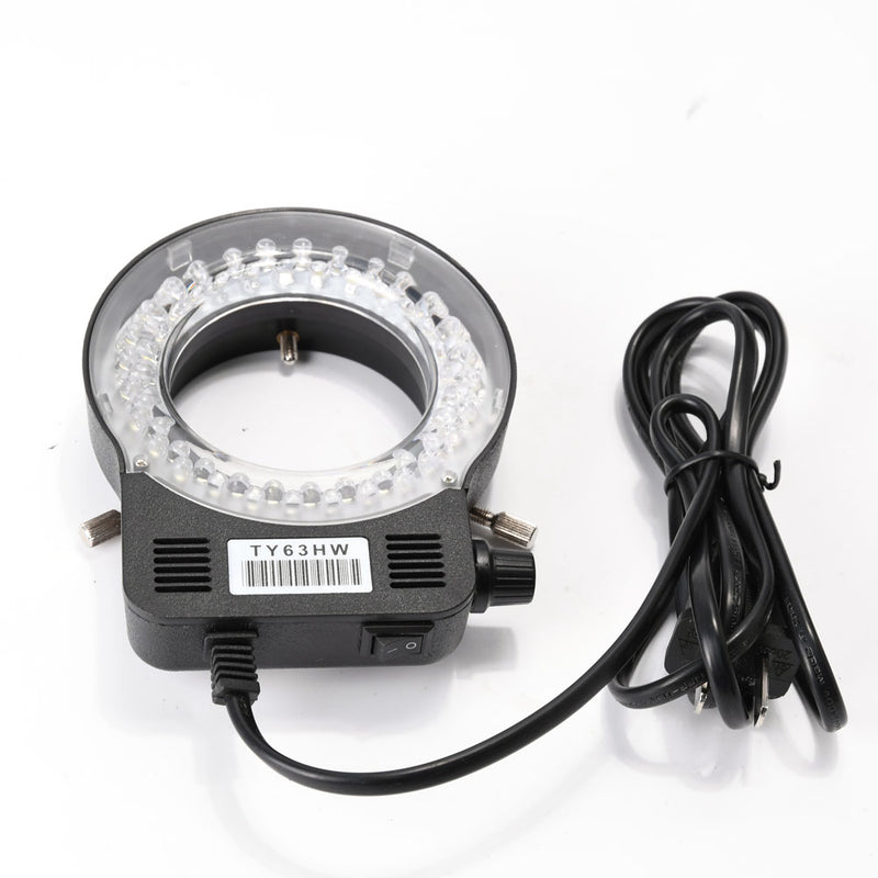 110V-220V 56 LED Ring Light for Stereo Microscope  White LED Bulbs  0-100% Brightness Adjustable