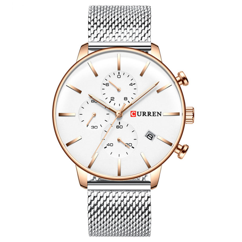 CURREN 8339 Fashion Business Men Watch Light Luxury Waterproof Large Dial Quartz Watch
