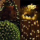 Solar Powered 6M 30LEDs Blossom Flower Outdoor Fairy String Lights for Christmas Wedding Party