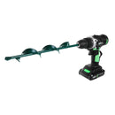 Green 4.6x37cm Garden Auger Small Earth Planter Drill Bit Post Hole Digger Earth Planting Auger Drill Bit for Electric Drill