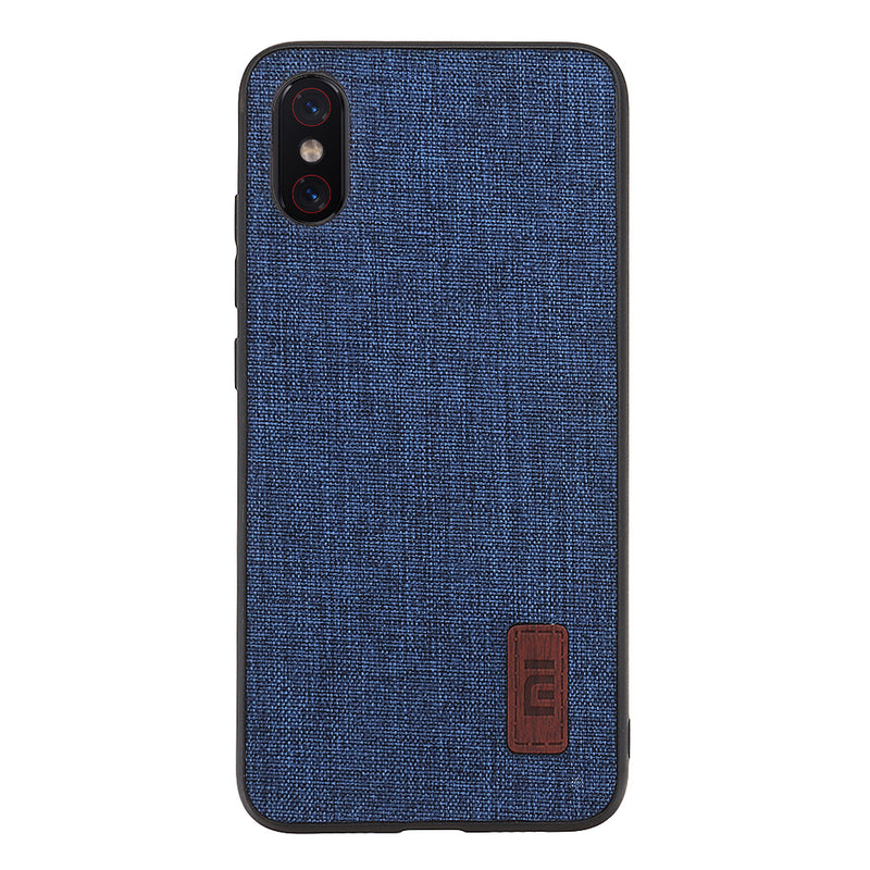 Bakeey Luxury Fabric Splice Soft Silicone Edge Shockproof Protective Case For Xiaomi Mi8 Pro / Xiaomi Mi8 Explorer Edition